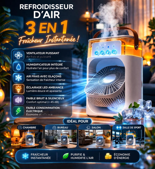 Mini -Climatiseur Portable 3-en-1